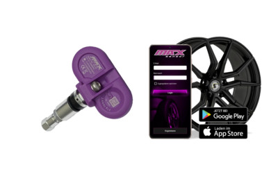 BLE RDKS Sensor Bluetooth, PKW/Cars mit App''Multi Wheel BLE TPMS'' für Smartphone