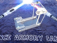 CUSTOM CLEAR ACRYLIC VERTICAL OR HORIZONTAL LIGHTSABER DISPLAY STAND