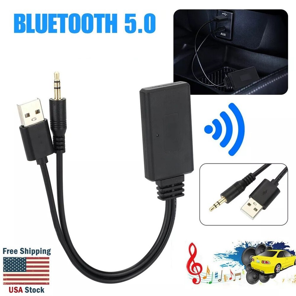 EKIEUDL Car, Noise Cancelling 3. 5mm AUX Bluetooth Car Adapter, Wireless Audio Receiver Transmitter For Home Stereo In Gray 27E076PH040 - The Home Depot - Foto 3