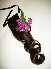 Twist Ponytail Hair Extension Tie On Clip In NEW Dark Brown