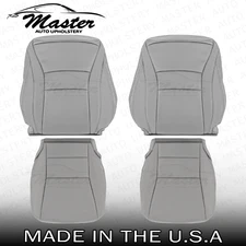 Fits 2013 - 2017 Honda Accord Driver Passenger Side Gray Leather Seat Cover