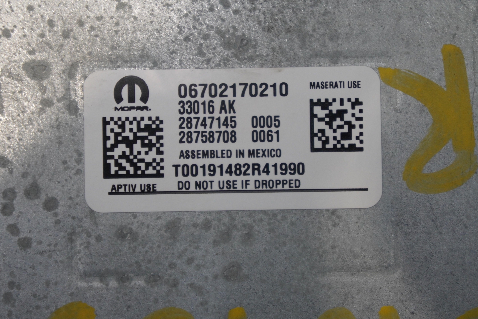 ADAS Driver Lane Assist System Control Module 670217021 Maserati Grecale 2023