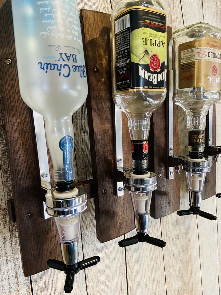 4 dispensadores de licor/dispensador de licor de bourbon Stave/dispensador de montaje en pared Foto 4 de 4