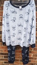Disney Lilo  Stitch 2 Piece Pajamas PJ Large womens 12 14 Blue NWT