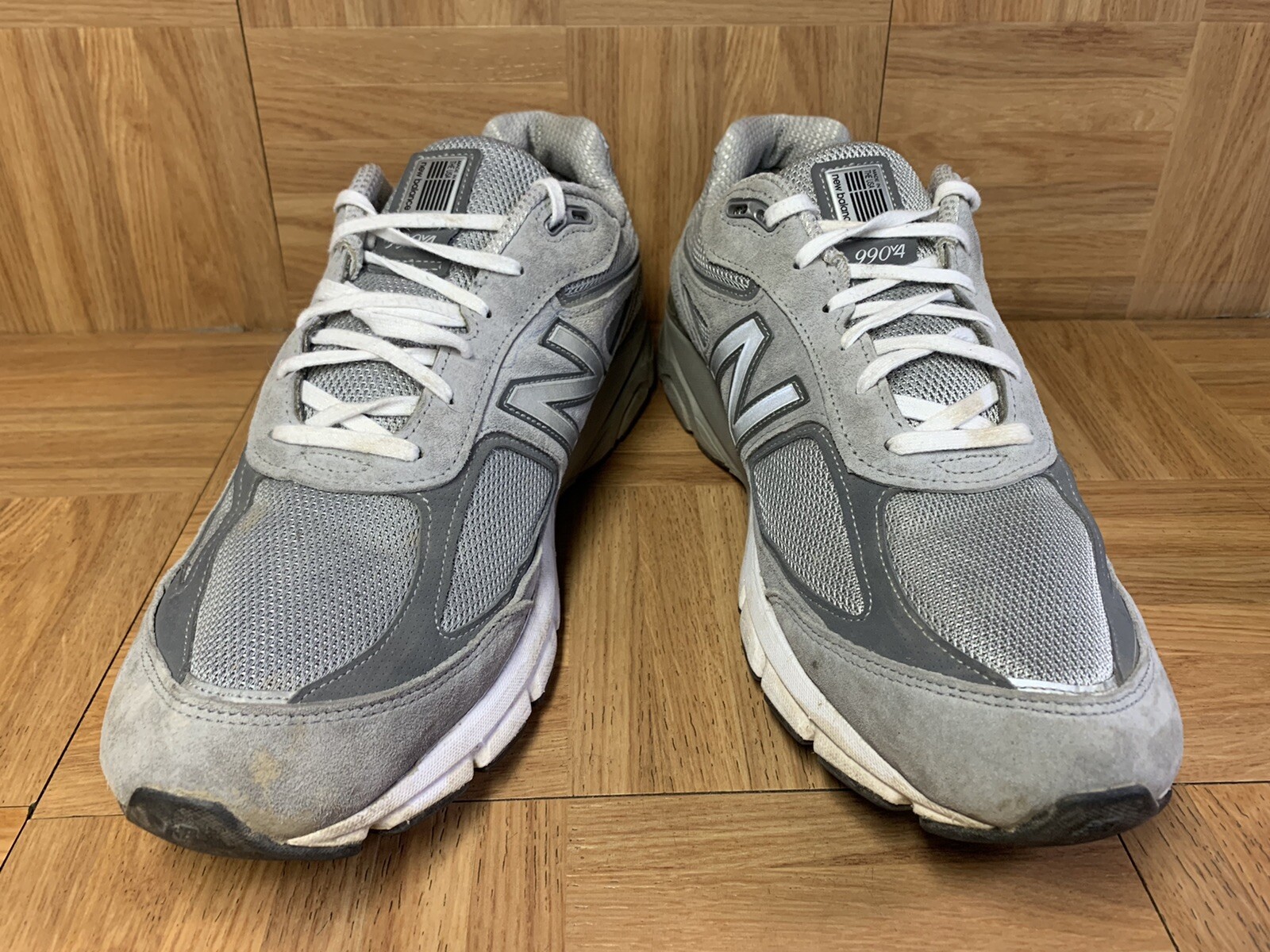 RARE🔥 New Balance Men’s Sz 14 D Gray Running Shoes Made In USA 990 990V4 Classi image 4