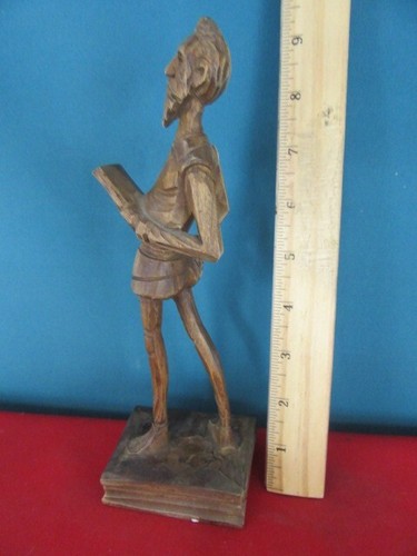 Vintage handgeschnitzte Holz Don Quijote Figur Skulptur Spanische Renaissance - Bild 6 von 8