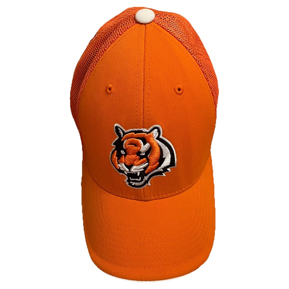 CINCINNATI BENGALS Football Hat REEBOK Mesh Trucker NFL OSFA Baseball Cap Orange