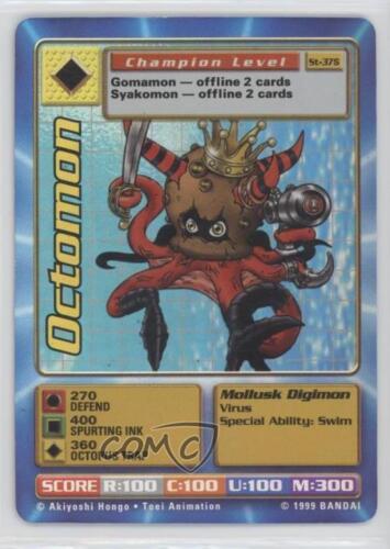 1999 Digimon - Digital Monsters Trading Card Game Unlimited Octomon #ST-37S 09ud - Picture 1 of 3