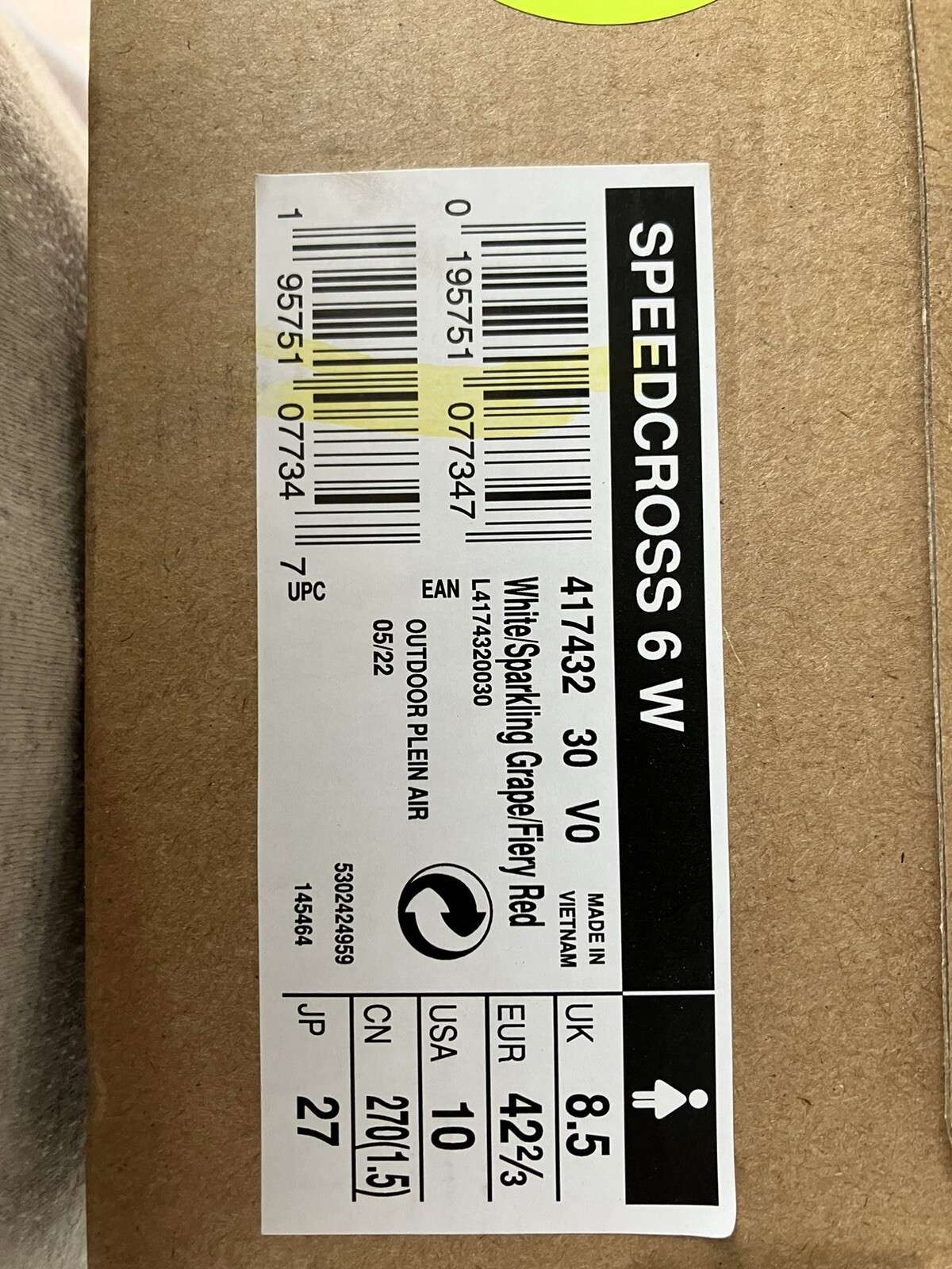 Nuove scarpe Salomon Speedcross 6 bianche 417432 outdoor escursionismo trail running donna 10