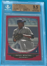 BGS 9.5 GEM  - 2013 BOWMAN CHROME - MAGENTA REFRACTOR - RAFAEL MONTERO (RC) #/35