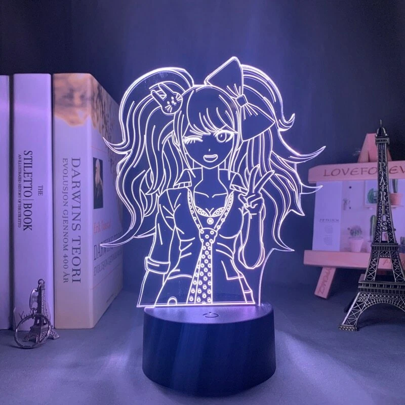 Acrylic Led Night Light Danganronpa Junko Enoshima 3D Lamp Bedroom Decor Gift
