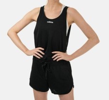 Adidas Sleeveless Relaxed Training Jumpsuit FL9250 Black Women s Sz Large NWT