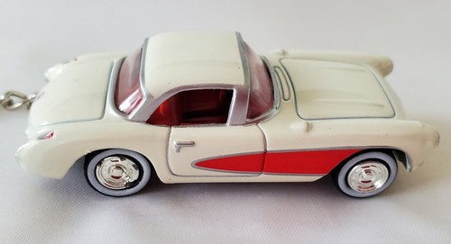 Keychain 1956 Chevy Corvette Vette Cream Red Hardtop '56 Rare Key Chain - Picture 4 of 7