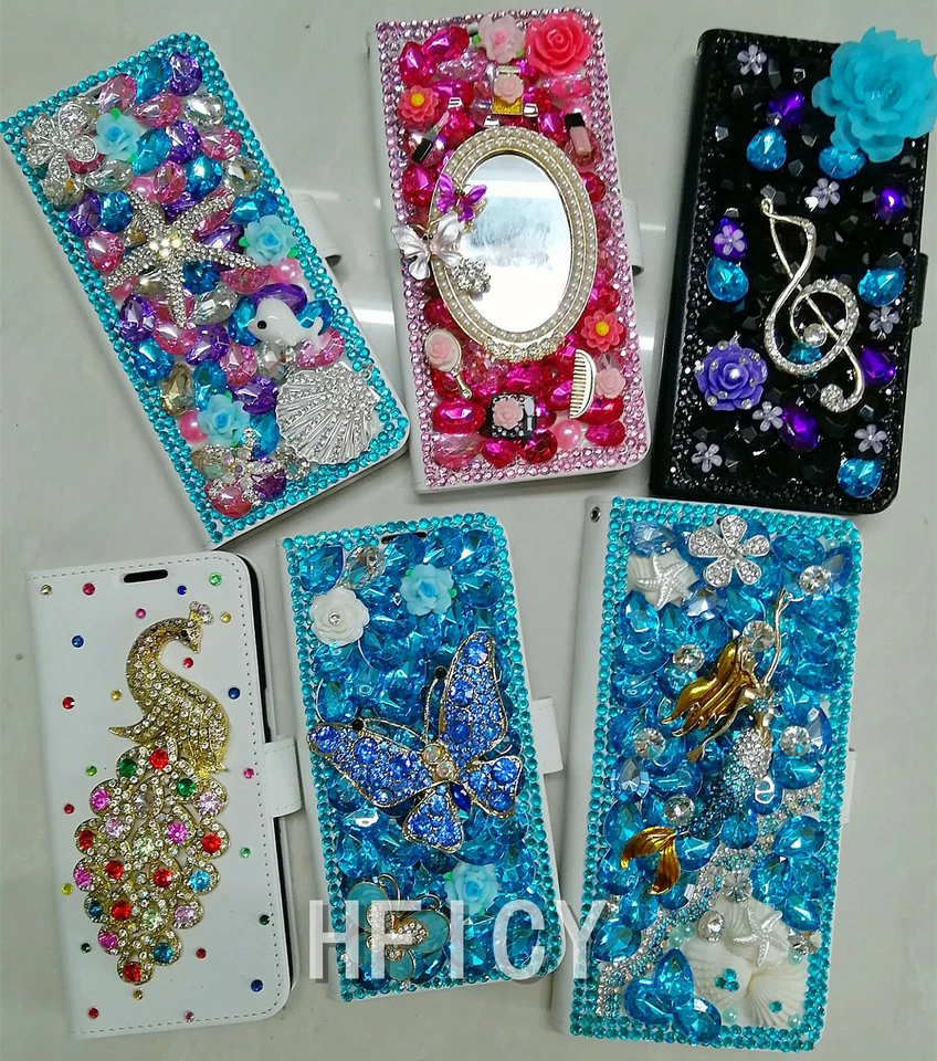 For Motorola Edge Plus 2022 Case Bling Glitter Luxury Leather Wallet Phone Cover - Image 4 of 4