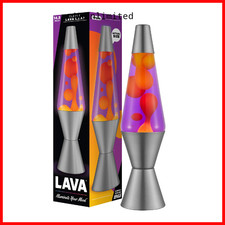 Lava Lamp - 14.5 Purple Sunset - The Original Motion Light - Yellow Wax And