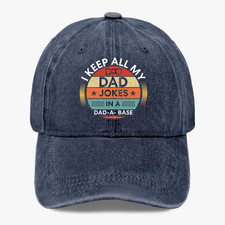 Dad Joke Hat Funny Dad Gift Dad A Base Humor Washed Adjustable Baseball Cap