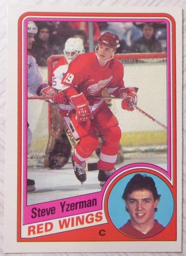 STEVE YZERMAN 1984 O-PEE-CHEE #67 ROOKIE RC DETROIT RED WINGS NHL CARD CANADA Y1