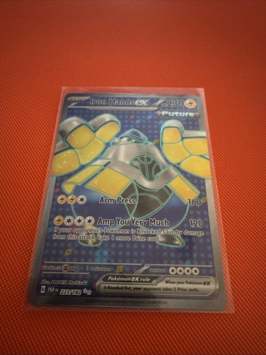Iron Hands ex 223/182 SV04: Paradox Rift NM Pokemon Card TCG