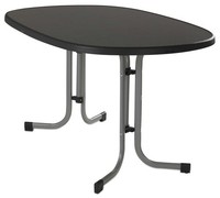 Gartentisch Balkontisch Terrassentisch Klapptisch Metall Grau Klappbar