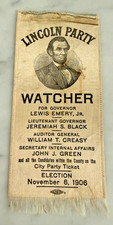 1906 Lincoln Party Watcher Ribbon   Lewis Eme...