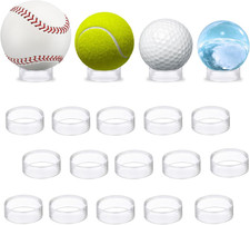 15Pcs Sphere Holder Clear Crystal Glass Ball Stand round Baseball Display Stand