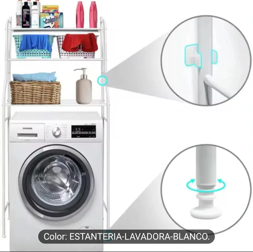 Estanteria Lavadora Blanca -3 nivele - Imagen 2 de 4