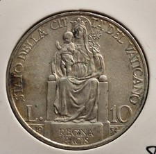Uncertified Silver 1934 Year Italian, Sammarinese & Vatican Coins
