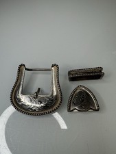 Vintage Alpaca Mexico Belt Buckle  Accessories Western Cowboy