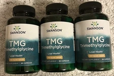 270 Caps Swanson TMG Trimethylglycine 500 mg 3X 90 Ct Liver Heart Health Betaine