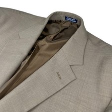 Stafford Men's Wool Blend 2-Button Blazer Beige/Brown 48R