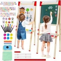 Kinder Staffelei Holz Doppelseitig Kreidetafel Whiteboard Spiel-Tafel FüR Kinder