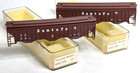 Lot of 2 N-Scale Precision Masters #1402 ATSF Santa Fe 'Q' 3-Bay Covered Hopper — photo 1