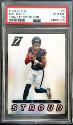 2023 Panini Zenith - C.J. Stroud #5 1994 Pacific Silver (RC) - PSA 10