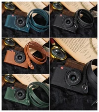 Real Leather Half Camera Case bag cover Shoulder Strap For Leica X-E Typ 102 X2