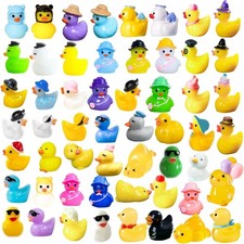 60 Pcs Multicolor Mini Resin Ducks, Tiny Ducks to Hide, Little Ducks Figurine.