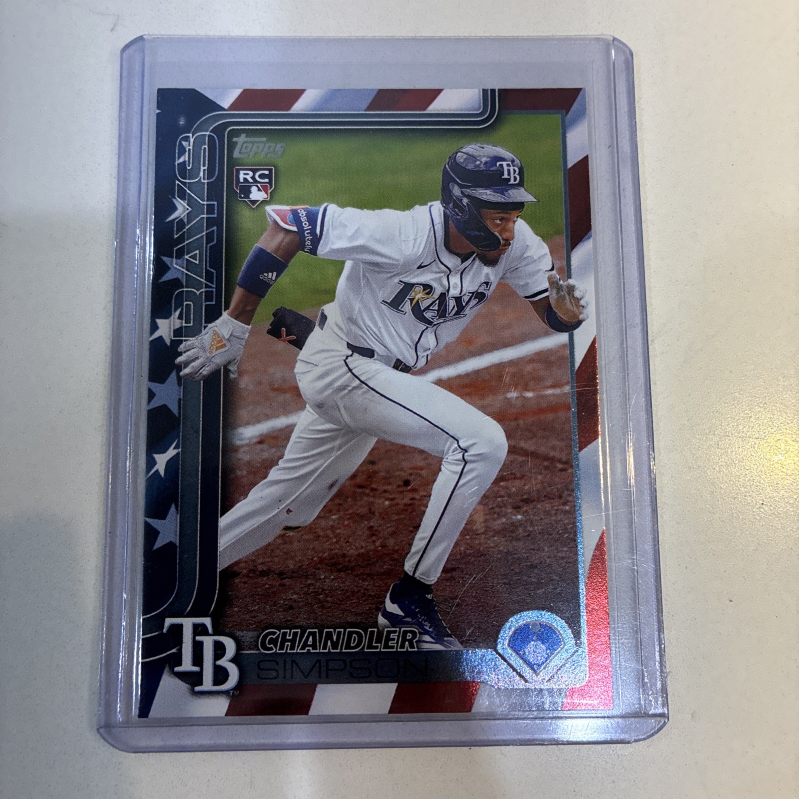 2025 Topps Update Series - Chandler Simpson Independence Day #US277 (RC) /76 SSP