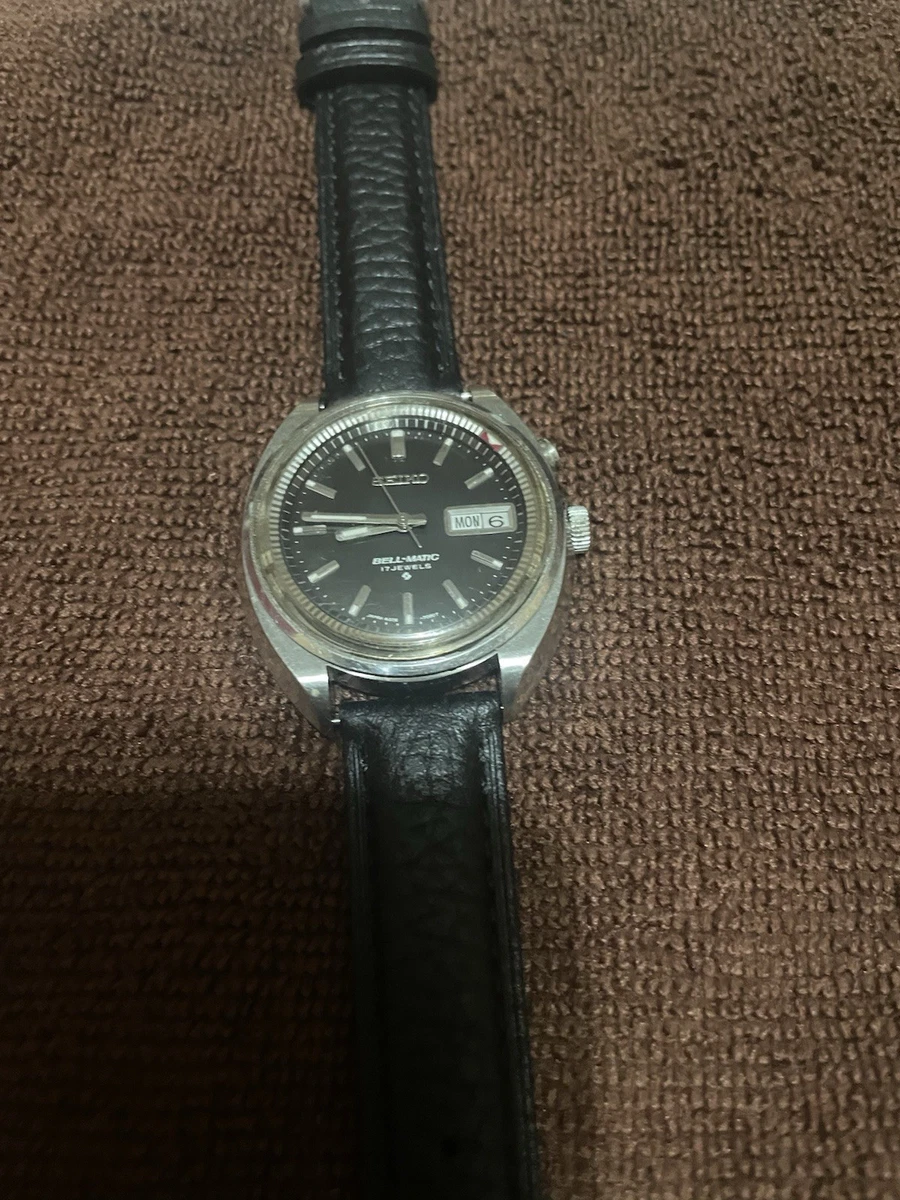 SEIKO Bell-Matic シルバー/ブラック レザーベルト ジャンク品 Seiko Bell-Matic Watches | eBay