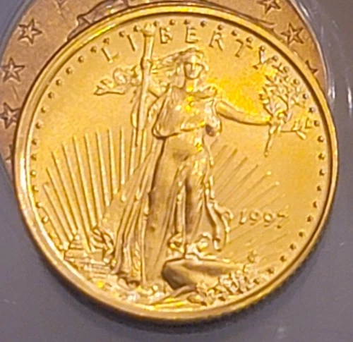 U.S. Mint American Eagle $5 Gold Coin 1997 1/10 oz .9167 Fine Business Strike