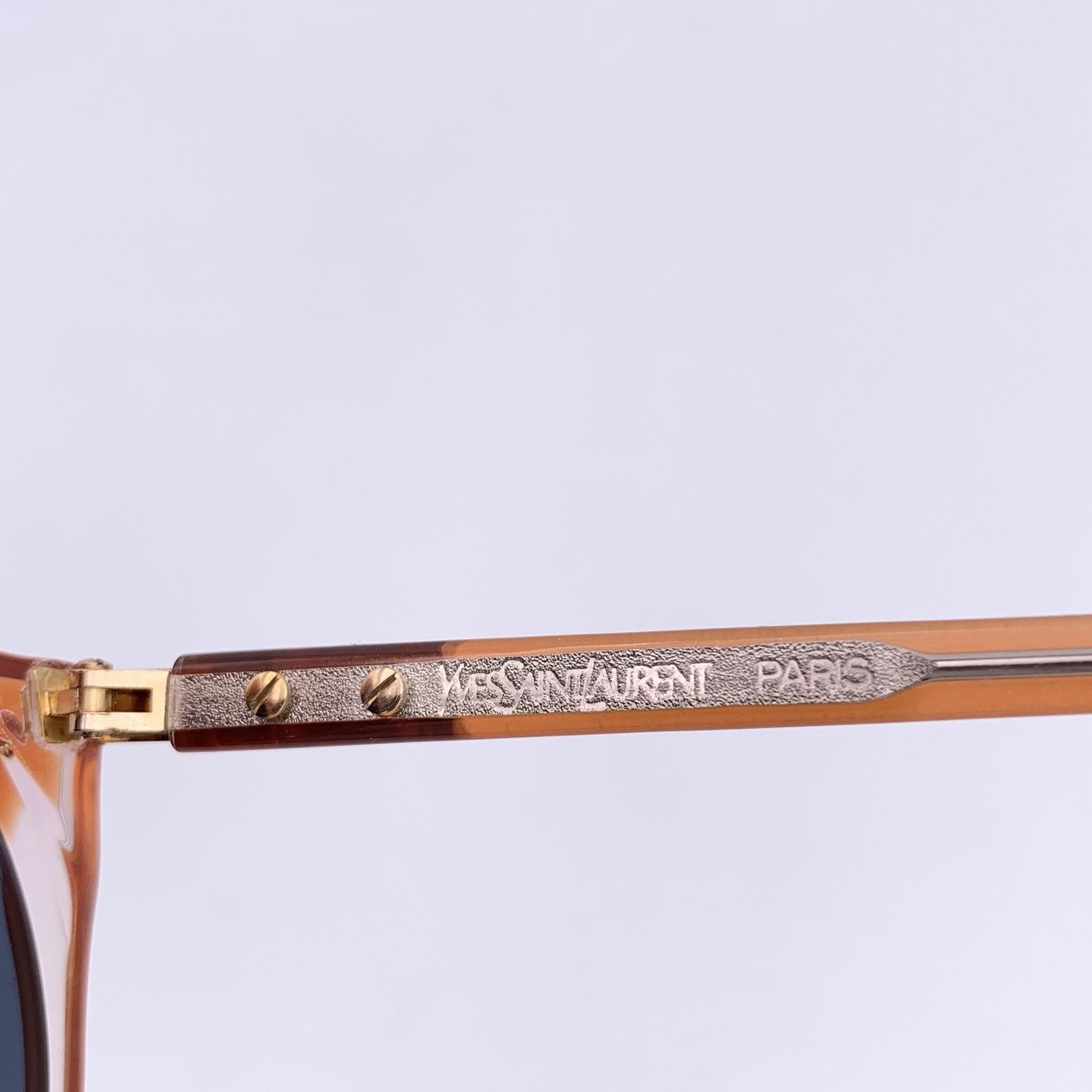 Occhiali da sole vintage Yves Saint Laurent POMONE arancioni 58 16 140mm