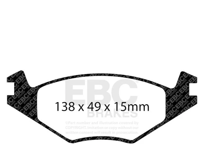 Juego de pastillas de freno delanteras para Volkswagen Golf 1985-1992 EBC 41834MDDB 1986 1987 1988 Foto 3 de 4