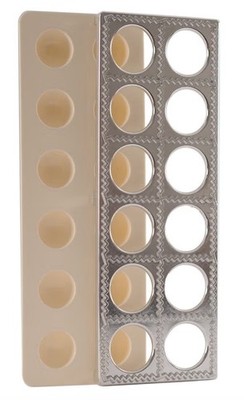 Ravioli Maker with Press 12 Inches, Metallic