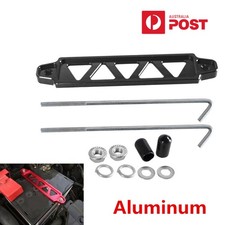 Black Aluminum Car Battery Fixing Bracket Retaining Clamp Tie Down Holder Rods