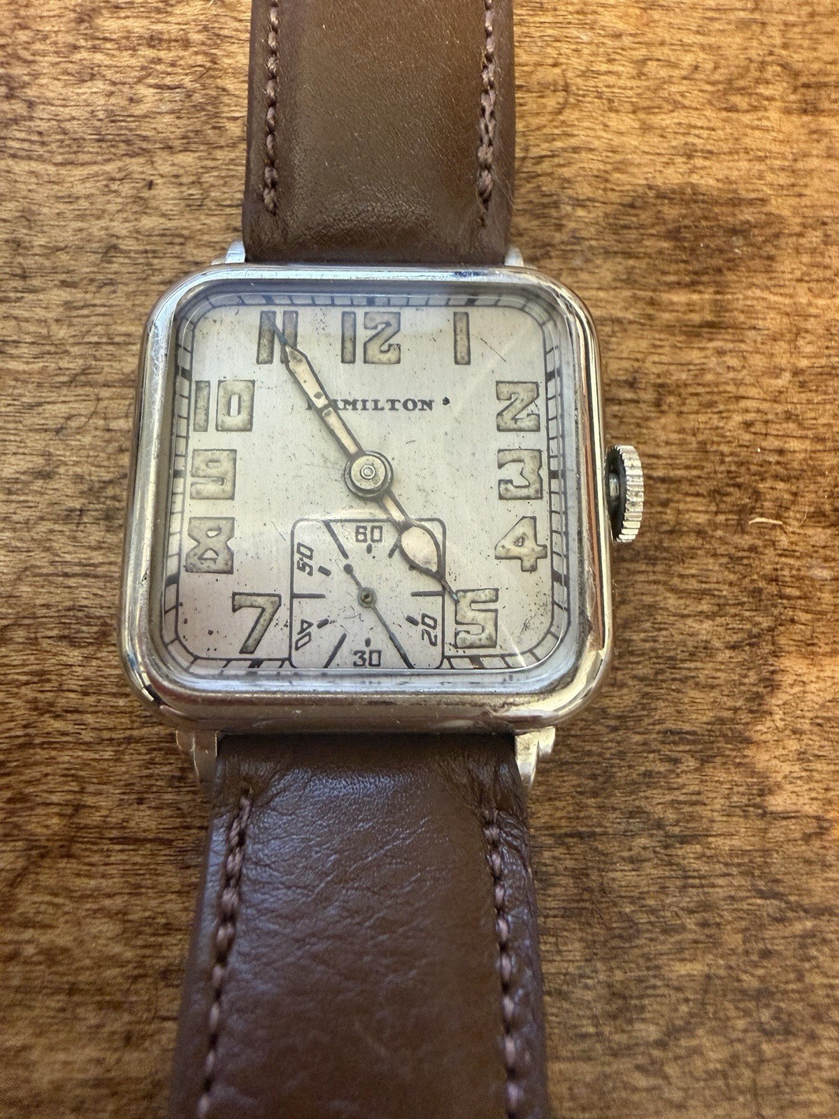 Vintage Hamilton 10k White Gold Filled Mens  Unisex Watch, working