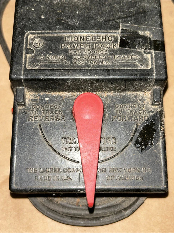 1960’s Lionel Toy Corp. Train Master Transformer Cat. #0103 115V 12W With Switch - Image 2 of 4