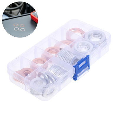#ad 1 Box Aluminum Copper Metric Sealing Crush Washers Assortment Kit Flat Ring $24.65