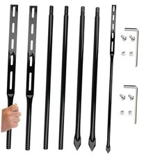 2-Pack Heavy Duty Metal Stakes for Yard Signs, 54 Inches Long with Hardware,