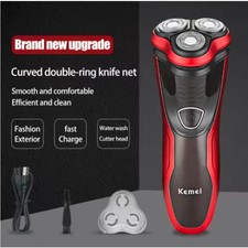 Electric Razor Shaver Men's Rotary Waterproof With Pop-up Trimmer Wet &Dry Razor 3
