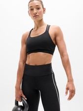Athleta M Medium A-C Black Train Free Bra NWT 659032