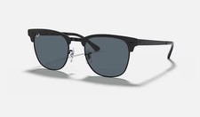 Ray-Ban Clubmaster Metal Matte Black/Blue Sunglasses RB3716 186/R5 51-21