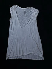 RICK OWENS ANGEL TECUATL DEEP V SS14 TANK  TOP SAND